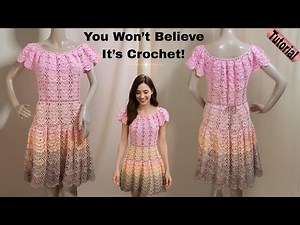 🧶✨ Easy Crochet Lacy Dress Tutorial – Make Your Own Stylish Outfit! ✨🧶 Lesson 81