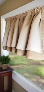Burlap Valance: Rustic Farmhouse Drop Cloth Curtain - Etsy