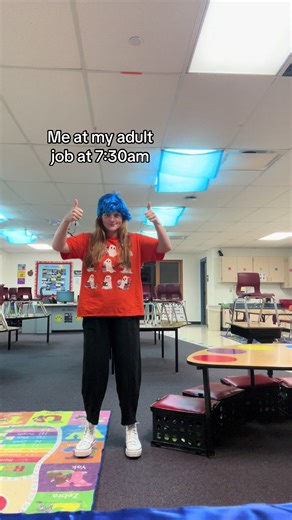 Crazy Hair Day is not for the weak. And no, I did not feel like putting all my hair up in that wig. 😅 #spiritweek #crazyhairday #kindergartenteacher