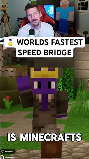 🏅 Breaking Speed Bridge World Record in 2025 #minecraft #minecraftshorts @ayozayo