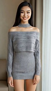 16K views · 1.7K reactions | Cable Knit Off-shoulder Batwing Sleeve Split Midi Pencil Dress  Shop similar looks  Cider | Amara Sunisa | Facebook