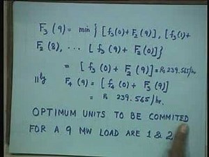 Lecture - 33 Optimal Unit Commitment