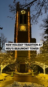 49K views · 948 reactions | There's a new holiday tradition on campus at Michigan State University. For the first time, Beaumont Tower is strung with lights that will illuminate every night at 5:30 p.m. through January 4. And if you're lucky, you might get a special holiday carillon concert. ❤️ | MLive.com | Facebook