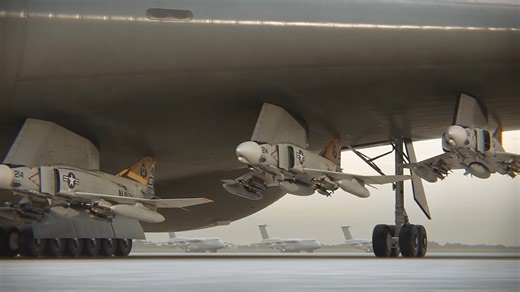How a 1,120 foot nuclear aircraft was designed to carry 24 fighter jets