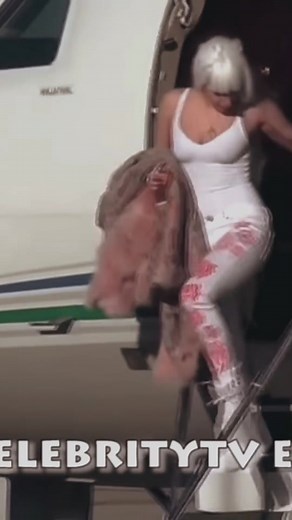 Lady Gaga Private Jet Arrival