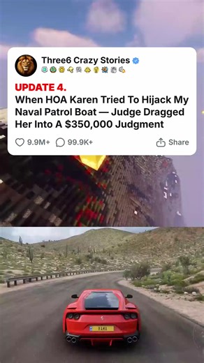 UPDATE 4. When HOA Karen Tried To Hijack My Naval Patrol Boat — Judge Dragged Her Into A $350,000 Judgment #fyp #reels #viral #redditstorytime #redditposts #storytime #redditstories #reddit #askreddit #paranormal #redditparanormal #nosleep | Baby._.funny | Facebook