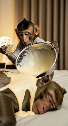 Mom you messed up his pancakes🥞 😯 Watch this kitchen disaster unfold #cooking #foodfail #kitchen