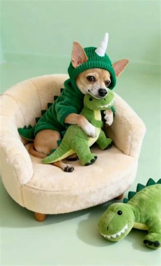 Chihuahua Lisa y su peluche Dino