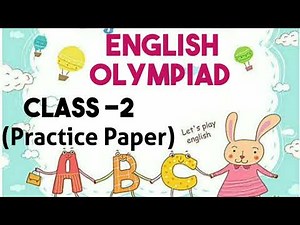 Class 2 English Olympiad Practice paper|Online quiz| Grammar Syllabus of english Olympiad class 2
