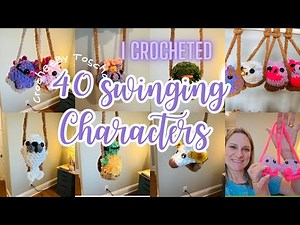 Crocheting 40 swinging animals and other characters!
