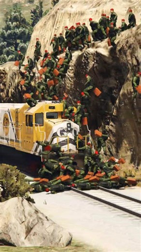 Lots Of Brave Soldiers Jump On Israeli Train To A Heavy Entery In Army Base In Gta5