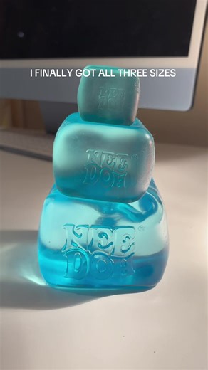 The needoh nice cube family is complete 😚 also why is the iceburg rock hard 💔 #needoh #squishy #nicecube #satisfying #niceburg @NeeDoh Official