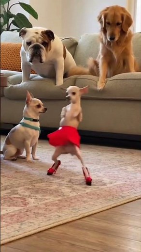 Tiny dancer putting on a show 😂