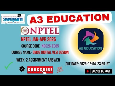 NPTEL CMOS Digital VLSI Design Week 2 Assignment Answers | noc26-ee85