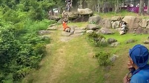 Better View of Olympic Mountain Biking Crash Captured By Spectator