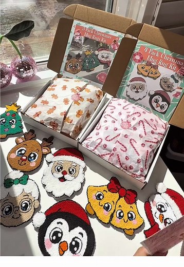 Christmas Punch Needle Kits Packaging Experience