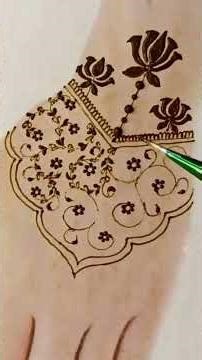Floral Lotus Backhand Mehndi Design Tutorial #mehndi #floralmehndi #backhandmehndi #trending #lotus