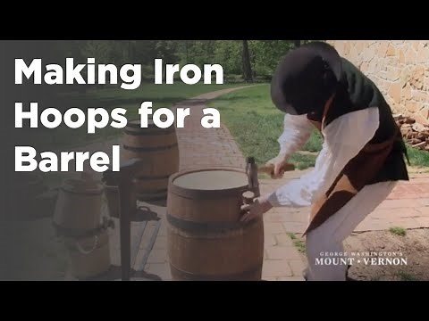 Mount Vernon: Making Iron Hoops for barrels