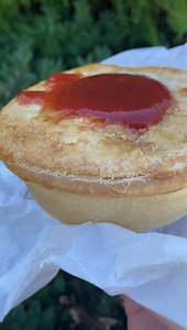 1.1K views · 45 reactions | Meat pie?! Check this out.不 Our bakery specialise in making the best pies in Australia. Crispy pastry base filled with a rich beef gravy and topped with layers of flaky pastry. | The Elmore Bakery | Facebook