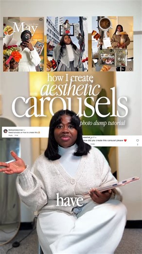 Danielle Afram | Content Creator on Instagram: "How I make my aesthetic carousel/ photo dumps 🥂! IG stories way: This is how I always do it! I have beeen using my stories for years to make my dumps lol. I use my own story with my own stickers and cutouts The second way is using CRSEL app which I came across in recently and it has made it easier for me to create a merged carousel format. Let me know if you have any questions repost save this and follow for more creative tips!"