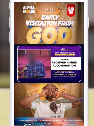 awarded a $2,000 course after volunteering during the convocation, passed the Deutsch exam on the sixth attempt after failing five times, and was granted free accommodation. To Jesus our Lord be the glory of this multicoloured testimony, thank you Jesus for blessing him AlphaHour Everyday with God is Everyday in victory If God has done it for you on alpha hour altar, share your testimony👇 💌 Share your testimony: Email: testimonies@alphahour.org WhatsApp/Telegram: 233 548 695 731 / 233 592 748 