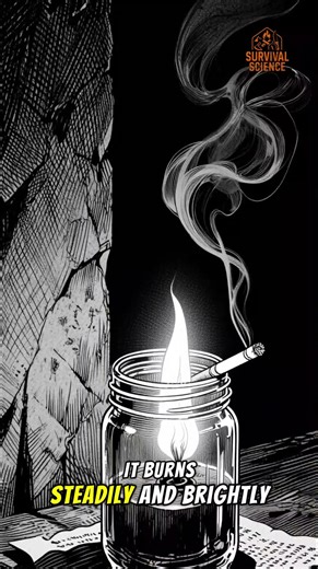 How to Get Light with Cooking Oil 🕯️ | Survival Science #shorts