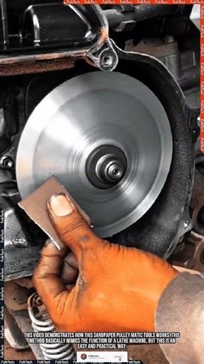 Pulley Tool: Sandpaper Straighten Matic Pulley Surface Innovation #tool #tools #innovation