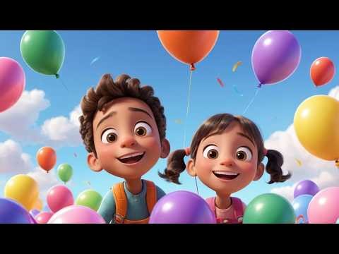 Seven Little Balloons Pop Pop Pop | Learning Colors & Counting Song for Kids