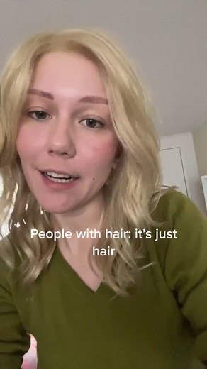 I love being bald but am tired of being told it’s “just hair” #alopecia 👩🏻‍🦲
