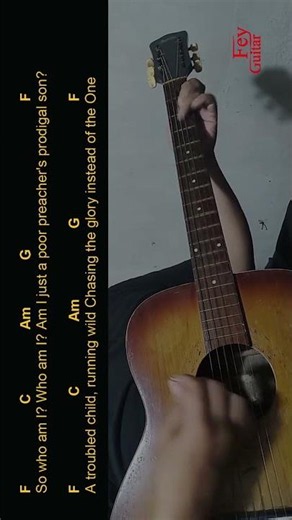 Brandon Lake, Nick Jonas - The Author Easy Guitar Chord & Lyrics (cover) #shorts