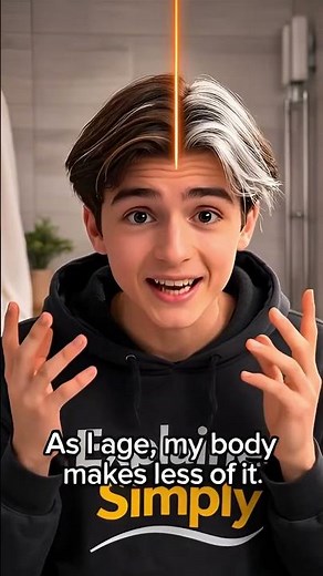 Why Your Hair Turns Gray 👨‍🦳 (Simple Explanation)