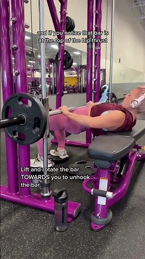 How to Hip Thrust! Planet Fitness Smith Machine Tutorial including set up! #tutorial #gym #hipthrust