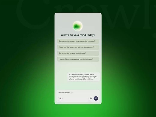 AI Assistant Job Search Dashboard Concept