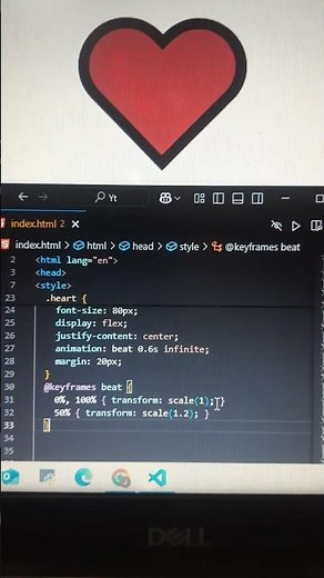 CSS Pulse Effect | Heart Beat Animation for Beginners #cssanimation #heartbeat #webdesign #frontend