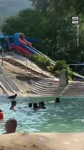 Resort Goer Flies Out of Pool in Waterslide Fail