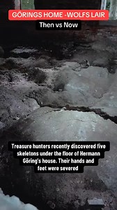 75K views · 1.5K reactions | Görings Home at the Wolfs Lair - Treasure hunters recently discovered five skeletons under the floor of Hermann Göring's house. Their hands and feet were severed #ww2#ww2history#thenvsnow#wolfslair | DorothyWilliams | Facebook