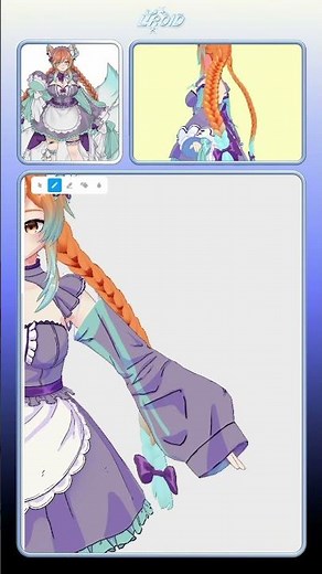 Full process of how I made this cute maid outfit and hair in VRoid Studio out ✨ #vroid #vtuber #3d