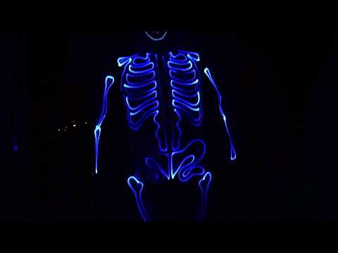 GlowCity Light Up LED Skeleton Costume Suit Best Halloween Costume For 2018
