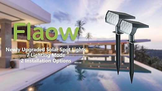 Solar Landscape Spotlights Color Changing 2 pack