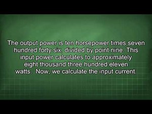 Motor Current Calculation Efficiency Power Factor Colorado Exam Prep