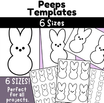 Bunny Peep Template | Easter Craft  | Spring Craft | 6 Sizes