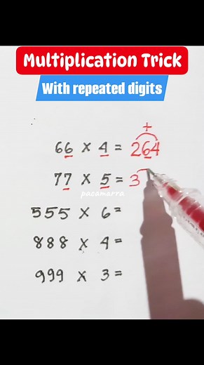 25 reactions · 15 comments | Multiplication Trick with repeated digits #math #multiplication #trick #repeateddigits #nocopyrightinfringementintendedmusic | Jhi Pacamarra | Facebook