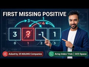 First Missing Positive (LeetCode 41) — Forget HashMap. Use the Array Itself | O(1) Space Trick