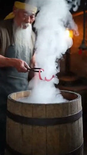 Forging Steel Glasses | Old Blacksmith(#blacksmith #forging #oldblacksmith #handforged #metalcraft)