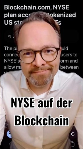 NYSE und Blockchain.com planen 24/7-Handel mit tokenisierten US-Aktien und ETFs. ▹ eicker.TV