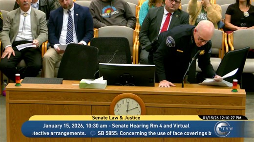 Watch: Pierce County Sheriff Swank give 'threatening' testimony to WA state senate committee