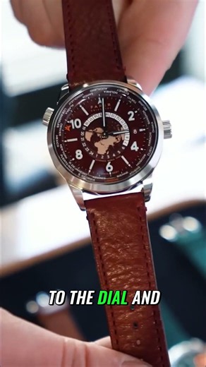 Burgundy World Timer: See All 24 Time Zones Instantly! #shorts