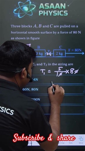 Tension in string | NLM shortcut 🔥 #Physics #JEE #NEET #AsaanPhysics #physicsshorts