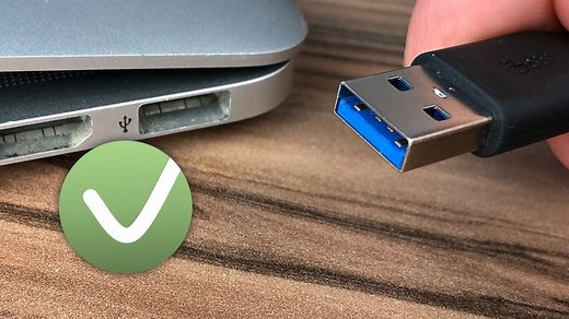 USB-Stick immer richtig einstecken