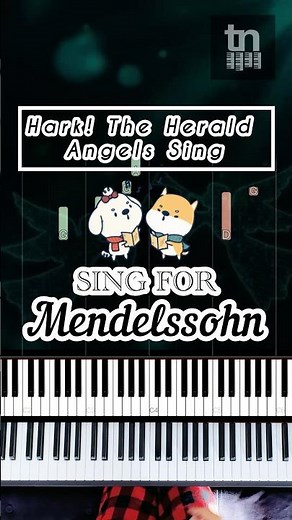 Hark! The Herald Angels Sing Sing Along Piano Tutorial #christmascarol